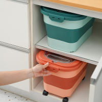 Contenedor De Almacenamiento Para Alimentos Para Perros Y Gatos Colapsable 13/33LB Caja De Alimentos Para Gatos Con Tapa Airtight Para Cocina Granos Y Arroz - details 8