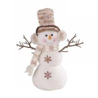 Adorable Muñeco De Nieve De Navidad Decoración De Escritorio Resistente Al Desgaste Y Suave Figura De Fiesta Navidena Para El Hogar - details 1
