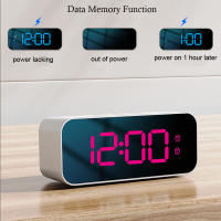Reloj De Alarma Recargable Con Pantalla LED Y Espejo RGB Colorido Grabación De Sonido DIY Pantalla Digital Moderna - details 3