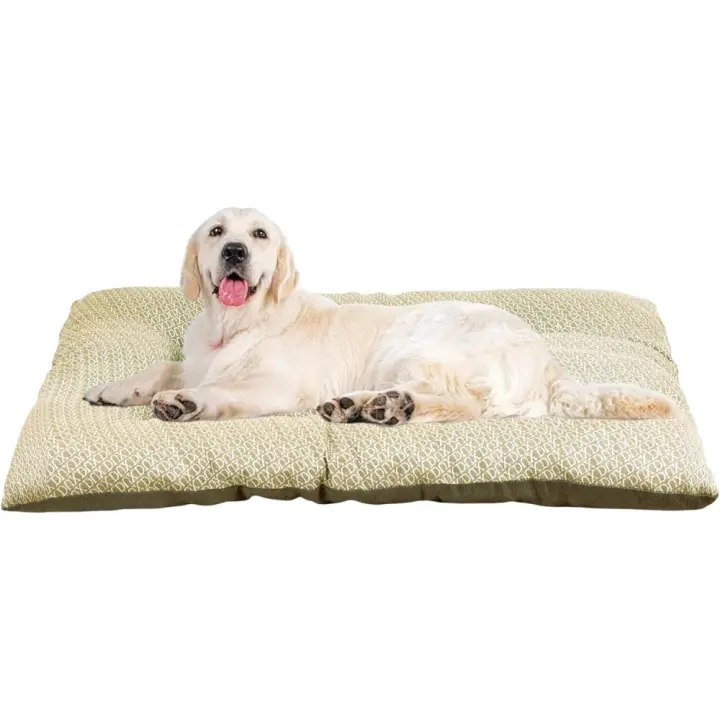 COSHANO Cama para Perros Grandes, Medianos y Pequeños, cama de Poliéster Interior de Fibras de Algodón (con Estampado, 90x70x10cm) - 1