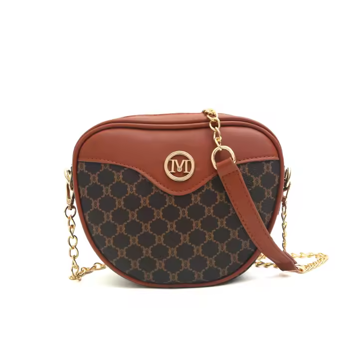 Bolso Bandolera De Cuero Sintético PU Para Mujer Estilo Vintage Con Cadena Larga Y Forma De Corazón Bolsillo Pequeño Portátil Para El Día - 1