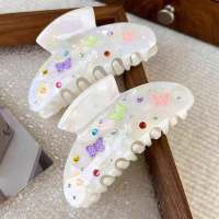 Cepillo De Pelo Elegante De Acrílico Con Mariposa De Rhinestone Para Cabello Grueso Y Rizado Grip Fuerte Adecuado Para Mujeres - details 3