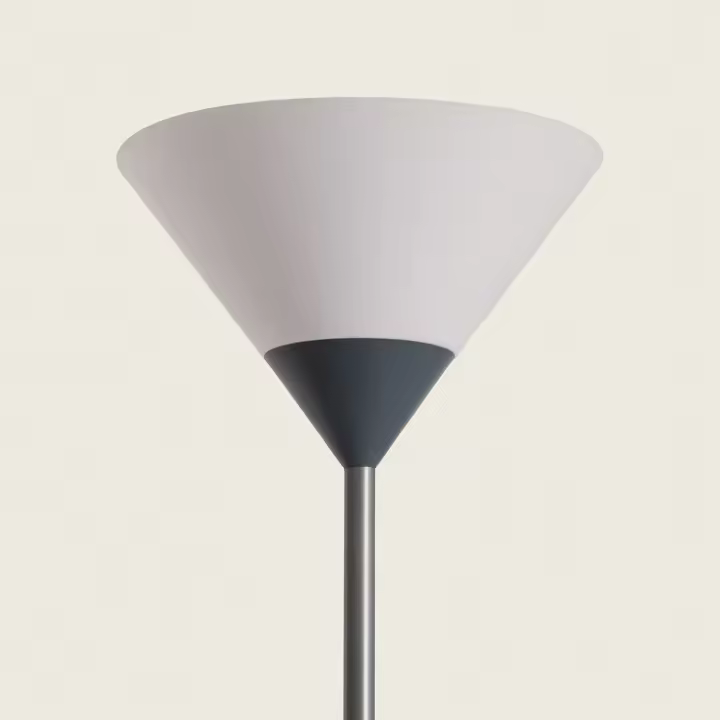 LEDKIA LIGHTING - Lámpara de Pie Metal Ander | Diseño Elegante y Clásico | Soporte para Bombilla LED E27 | Ideal para Salón, Dormitorio, Oficina | Altura 178 cm, Gris, Metal - 1