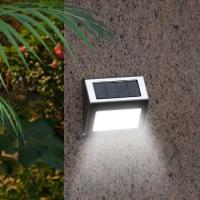 Lámpara De Pasillo Solar En Acero Inoxidable 3LED Impermeable Y Anticorrosión Para Jardín Cepillo De Pared Luz Ambiental - details 1
