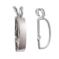 5pc Anillos De Latón Para Colgantes De Discos Pi Joyería Holes: 3.5x5mm Sin Niño Plata 30x9mm Ideal Para Creación De Joyas - details 1