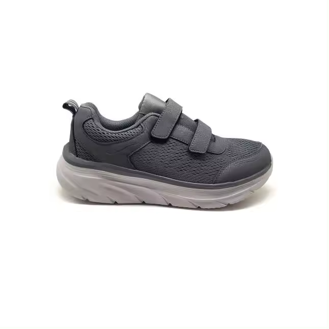 DOUBLE MEMORY DEPORTIVA HOMBRE GRIS CON VELCRO Y PLANTILLA MEMORY FOAM CÓMODA Y VERSATIL V8760GRIS DOUBLE MEMORY - 1