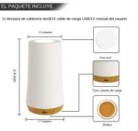 Lámpara Nocturna LED Recargable RGB Con Control Remoto Y Táctil 13 Colores Cambiables Luz De Mesa Dimmable Para Cama - details 8