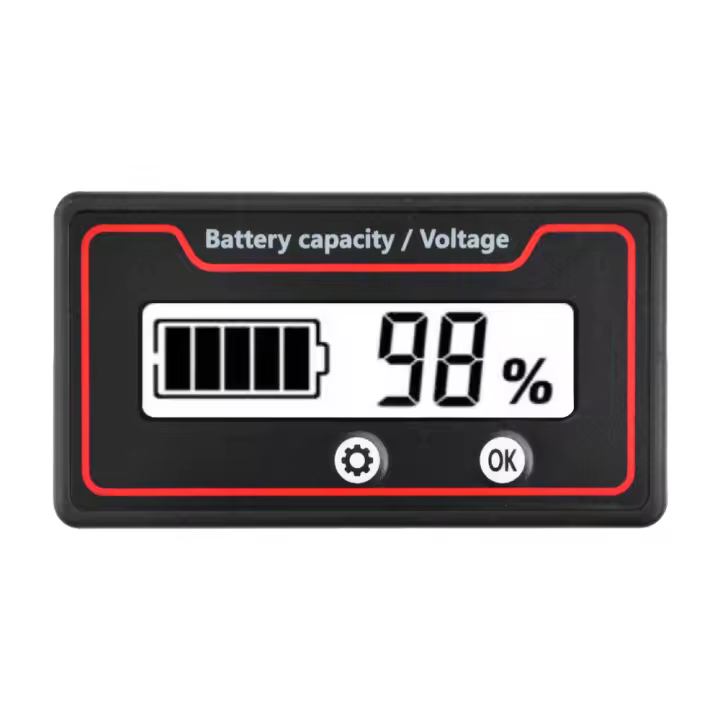 Indicador De Nivel De Carga De Batería De Coche 12V 24V 36V 48V 60V 72V Medidor De Capacidad De Batería Lithium Con Pantalla LED Tester Voltímetro - 1