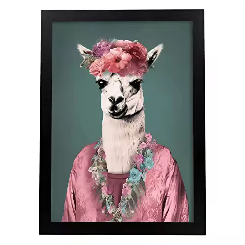 Nacnic Póster Moda Gatos - Alta Calidad - Marco Resistente - Diseño único - 1