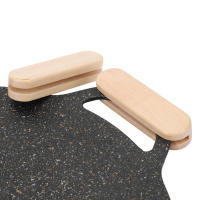 Sartén De Barbacoa De Madera Sólida Con Manija De Almacenamiento Portátil 2 Platos Para Salsa De Cocina Sartén Para Asador - details 5