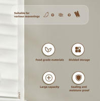 Caja De Almacenamiento Para Condimentos 8 En 1 Juego De Botellas De Especias Organizador De Cocina Contenedor Moderno De Acrílico - details 1