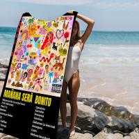 Toalla De Playa Microfibra Grande Karol G Manana Sera Bonito Toalla Rápida Para Piscina Yoga Viajes Absorbente Y Suave Tamaño 76x182 Cm - details 10