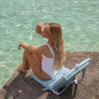 Flamingueo Tumbona Plegable Silla Playa Plegable Reclinable Tumbona Mochila Silla Plegable Ligera Respaldo Playa 5 Posiciones Beach Chair - details 6
