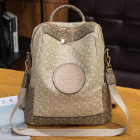 Nueva Mochila Retro Para Mujer Con Diseño De Impresión Gran Capacidad De Almacenamiento Para Viajes Material PU De Alta Calidad Bolsa Escolar Con Manijas Suaves Y Correas De Hombro - details 0