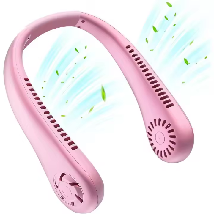 Ventilador de cuello colgante sin hojas, mini ventilador USB portátil, viento súper fuerte, viento natural silencioso, recargable - 1
