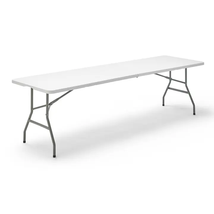 KG KITGARDEN - Mesa Plegable Portátil Multifuncional, 240x74x74cm, Blanco - 1