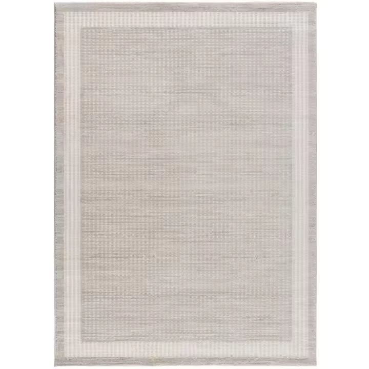 ATTICGO Alfombra de Interior Estilo Geométrico en Crema - HL-BORDER 12508 | 80X150, 160X230, 200X300 cm - 1