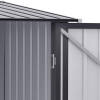Cobertizo de Jardín 1x1 m Cobertizo de Jardín metálico Cobertizo de Jardín 0,92 m² Maple galvanizado Dark Gris - details 5