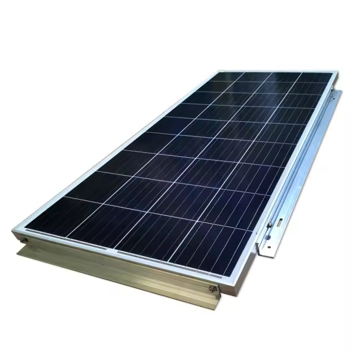 Plusenergy - Soporte Aluminio para panel solar superficie plano - 1
