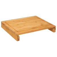 XOCOTŌ® Tabla de corte con bandeja de acero inoxidable | 35x28x5,5cm  | Tabla para cortar y trocear de cocina,  hecha Bambú Natural con bandeja de Acero Inox para recoger el alimentado cortado - XOCOTO HOME - details 5