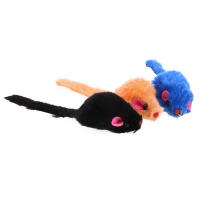 Juguetes Para Gatos 10/20 Piezas Ratones Falsos Con Cola Larga De Pelo De Conejo Suave Y Sonido Rascador Para Gatos Tamaño 10x3x2.5cm - details 6