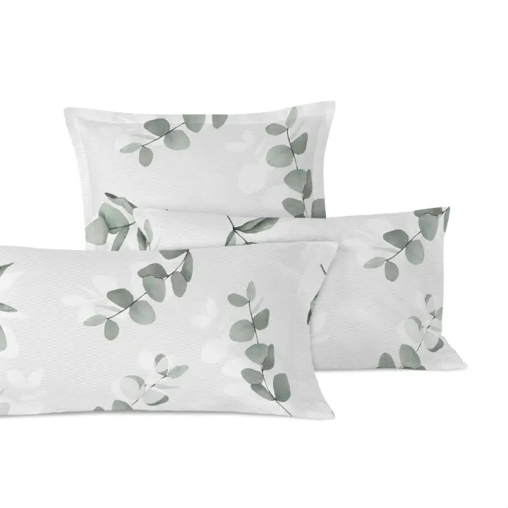 Happyfriday- Corymbia Funda de almohada, Fundas de almohada 100% Algodón, calidad de 150 TC, Fabricado en España - 1
