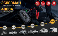 Arrancador de Coches Portátil BRPOM BM501 4000A para Todo Gasolina o 10L de Diésel con Cables Inteligentes, Salida QC3.0 y Espera Larga - details 2