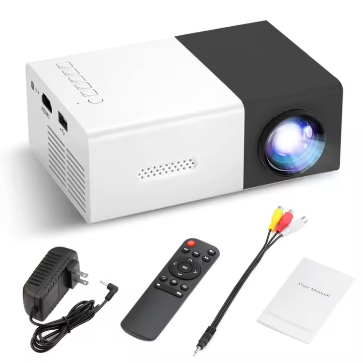 Ultra Mini Proyector Portátil con Android 9. Resolución 320x240, Soporte 4K, Altavoces Integrados, LED 150 lúmenes, Ideal para Cine en casa, educación o negocios – Ultra Compacto - Entrega en menos de 72 horas laborales. Lukkalia - Kids and Us / Lk-YG300 - 1