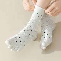 3 Pares De Calcetines De Dedos Para Mujer Con Patrón De Puntos Calcetines De Algodón De Alta Calidad De Media Pierna Con Dedos Separados - details 1