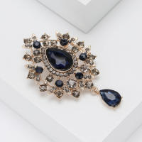 Broche De Lujo Retro Estilo Palacio Europeo Y Americano Accesorios Exteriores De Ropa Para Mujeres Material Aleación De Zinc Y Vidrio - details 7