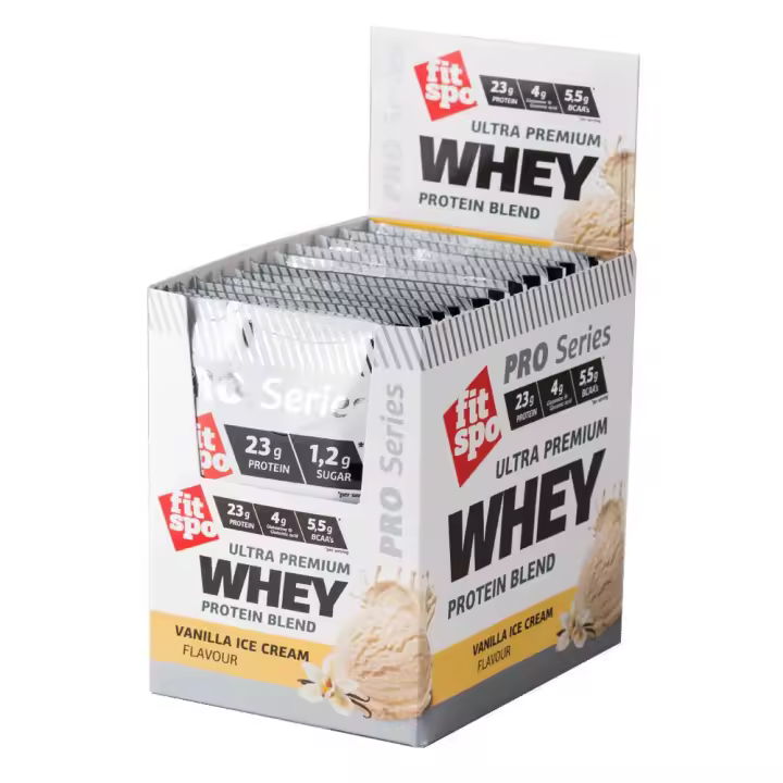 FitSpo Whey Protein 30g   1 CAJA (12 Unidades) PRO SERIES 23 g proteína / 1,2g de azúcar - 1