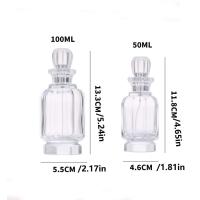 Botella De Perfume De Vidrio Cristal Transparente Vintage 50ml 100ml Recargable Portátil Para Viajes Para Mujeres Atomizador De Spraying - details 1
