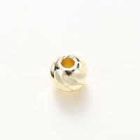 20pcs/lot Perlas De Flor Cortada Rayadas Plateadas Con 18K Gold Plated Para DIY Joyería Pendientes Collar Espaciadores Sueltos Mayorista - details 12