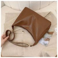 Bolso De Hombro Para Mujer De Cuero PU Vintage Estilo Maillard Casual Gran Capacidad Textura Moda Cruzado Bolso De Compa\u00f1ero - details 14