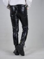 Pantalones De Cuero PU Para Hombre Corte Slim Con Bolsillos Versátiles Y Transpirables Para Un Look Moderno En La Primavera - details 7