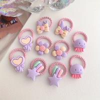 40PCS Set De Cinturones Elásticos Para El Cabello Pequeños Y Lindos Para Bebés Niñas Con Diseños De Animales Frutas Y Colores Poliéster Adecuado Para Todas Las Estaciones - details 2