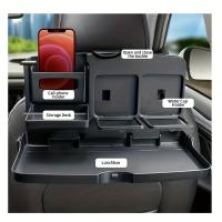 Mesa De Coche Con Asiento Para Niños Y Almacenamiento Multifuncional Plegable Con Portacopios Para Espalda De Asiento Trasero - details 4
