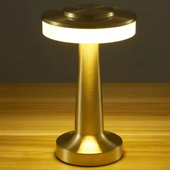 Lámpara De Mesa LED Con Sensor Táctil Luz Nocturna Recargable Inalámbrica Para Lectura Decoración De Habitación Restaurante Hotel Bar - 1