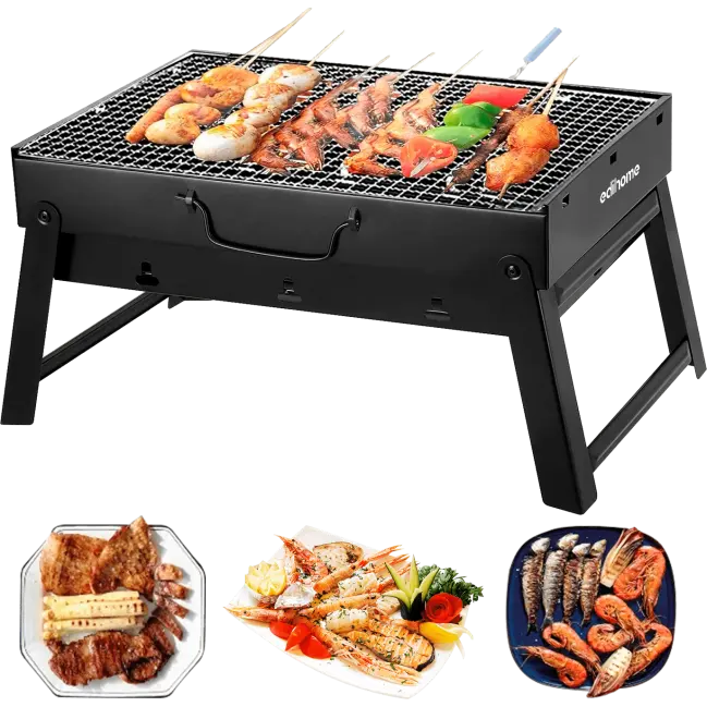 Barbacoa Portatil de Carbon Plegable edihome - 1