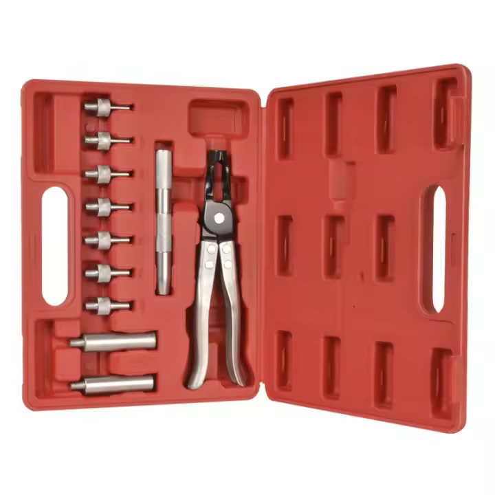 Moost Extractor e Instalador de Retenes de Válvulas - Herramienta Completa para Extracción de Retenes, Abrazaderas de Válvula y Sellos de Aceite - Sistema Universal en Maletín de Acero Cromado - Ideal para Taller Mecánico - 1