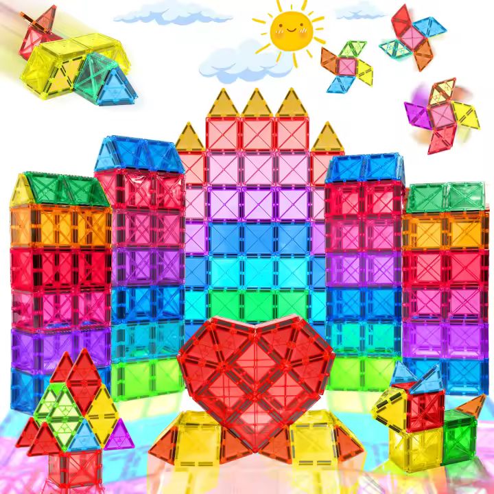 Juego De Construcción Magnético Para Niños Y Niñas Set Educativo De Bloques Magnéticos Para Preescolar Kit De Construcción Magnético STEM Regalo De Cumpleaños - 1