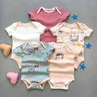 Nueva ropa de verano para bebés y niños pequeños, mono de pedo cruzado triangular de colores mixtos, ropa para gatear para bebés, conjunto de cinco piezas - details 18