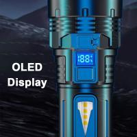 Linterna Táctica LED Potente Recargable USB Con Luz COB Y Longitud De Rayo 500m Para Pesca Caza Exploración Rescate Negro Impermeable - details 5