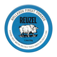 Reuzel Blue Pomade 35 Gr. / Pomada Azul de Fijación Fuerte y Brillo Alto / Acabado Pulido, Peinados Clásicos, Slick Back, Pompadour y Barbería. - details 0