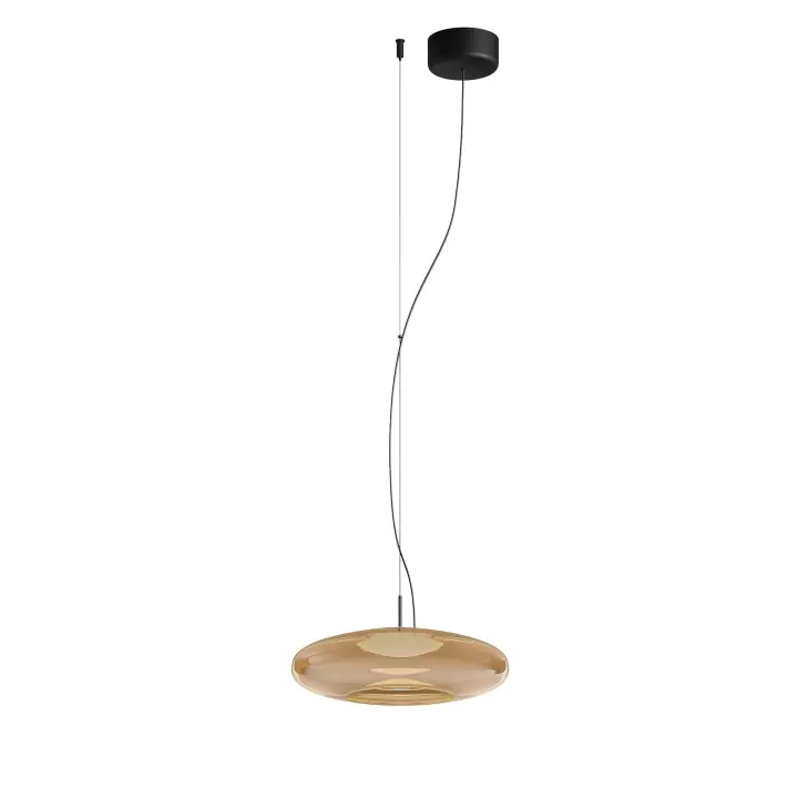 LEDS·C4 Plat - Lámpara Colgante de Techo LED 13W Regulable 2700K/3000K/4000K Ámbar - 1