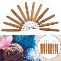 Ganchos De Crochet Largos De Madera De Bambú Para Manualidades Pequeños Y Herramientas De Tejido DIY Accesorios De Costura - details 5