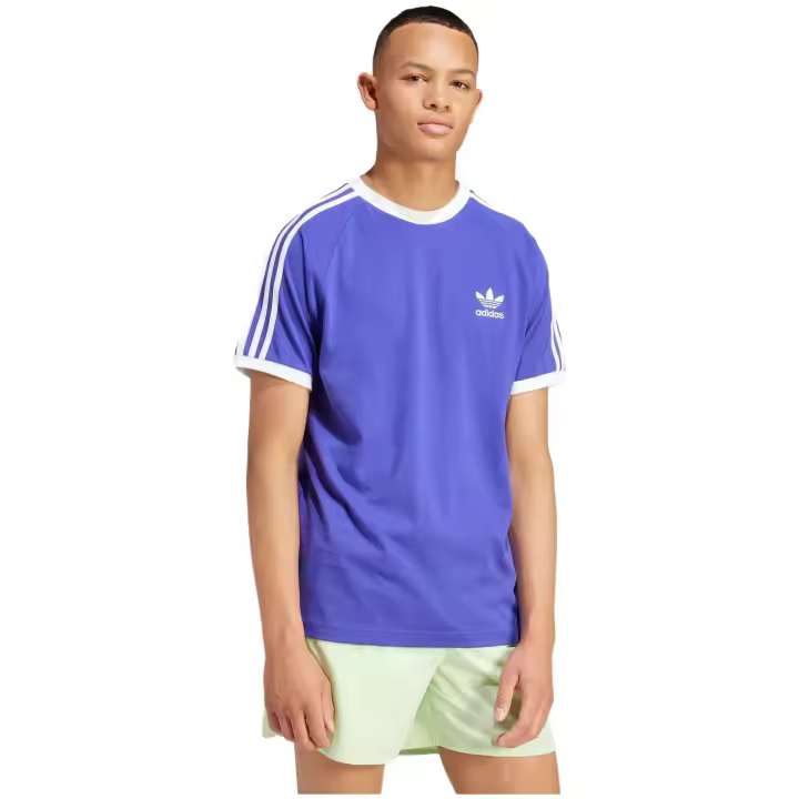 Camiseta de Manga Corta Adidas 3-Stripes para hombre en color morado - 1