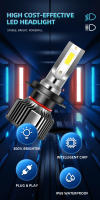 Par De Luces De Faro LED Para Coche 100000lm H7 Alta Y Baja H1 H4 H11 9005HB3 9006HB4 130W Luz De Señalización Y Antiniebla 12V Universal - details 0