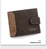 Cartera Corta Para Hombre De Cuero PU De Alta Calidad Porta Tarjetas Y Fotos Pequeña Monedero 3-Plegable Estilo Slim - details 9