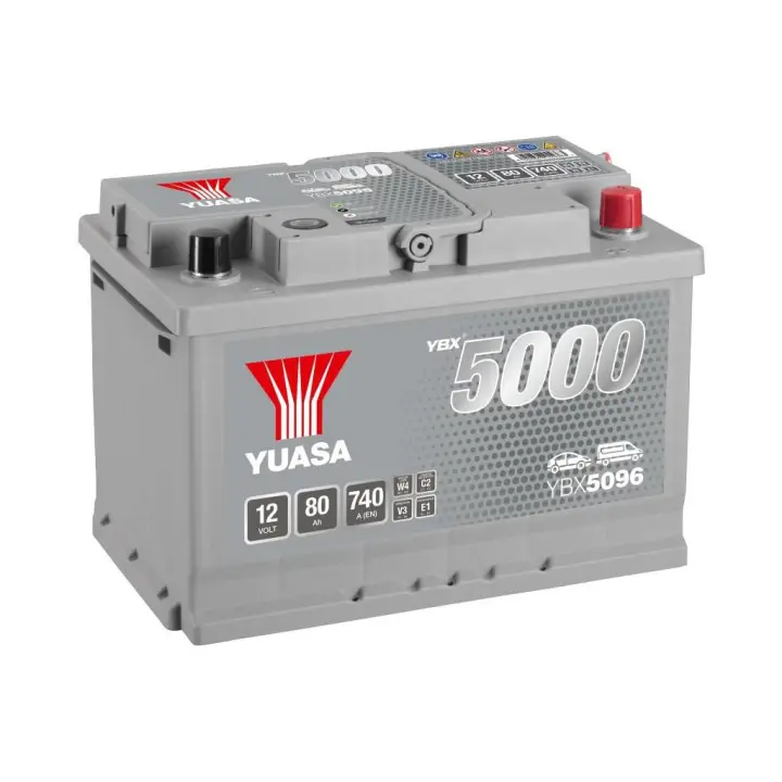 Batería coche Yuasa YBX5096 - 12V 80Ah 740A   36 meses de garantía - 1